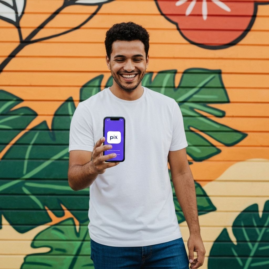 Criador de conteúdo vendendo produtos digitais com Pix